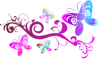 Butterflies Flourish clipart