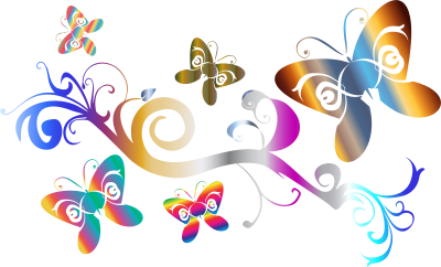 Butterflies Flourish Enhanced clipart