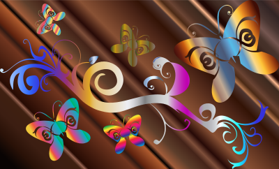 Butterflies Flourish Enhanced With Background 2 clipart