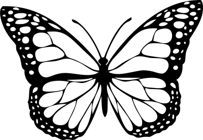 Butterfly 1 (black) clipart
