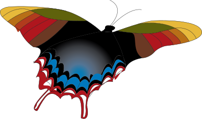 Butterfly blue clipart