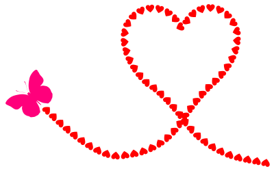 Butterfly Hearts Trail clipart