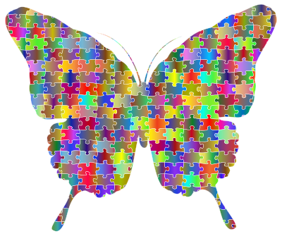Butterfly Jigsaw Puzzle Polyprismatic clipart