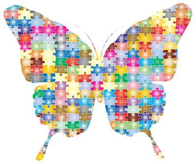 Butterfly Jigsaw Puzzle Prismatic 2 clipart