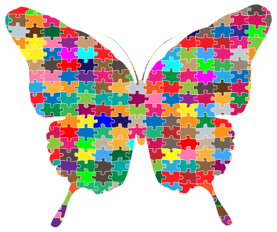 Butterfly Jigsaw Puzzle Prismatic clipart