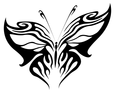 Butterfly Line Art 1 clipart