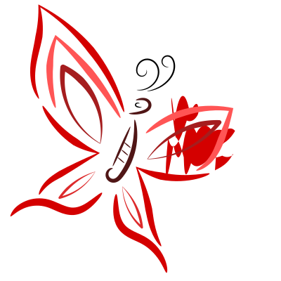 Butterfly Line Art clipart