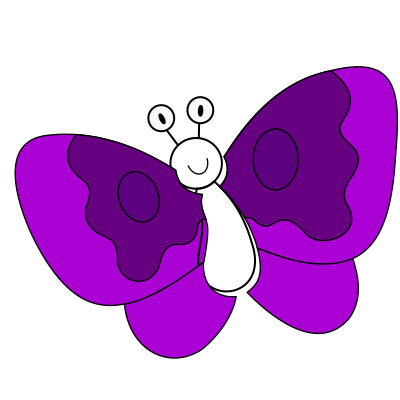 Butterfly purple clipart