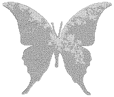 Butterfly Silhouette 6 Maze clipart