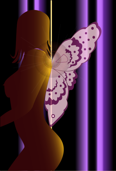 Butterfly woman clipart