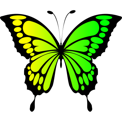 Butterfly Yellow Green clipart