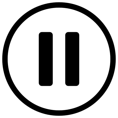 Button - Pause (yellow & black) clipart