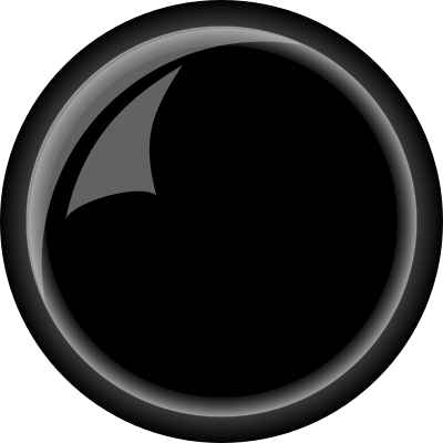 Button, Round Shiny Black clipart