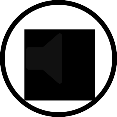 Button - Sound Off (yellow & black) clipart