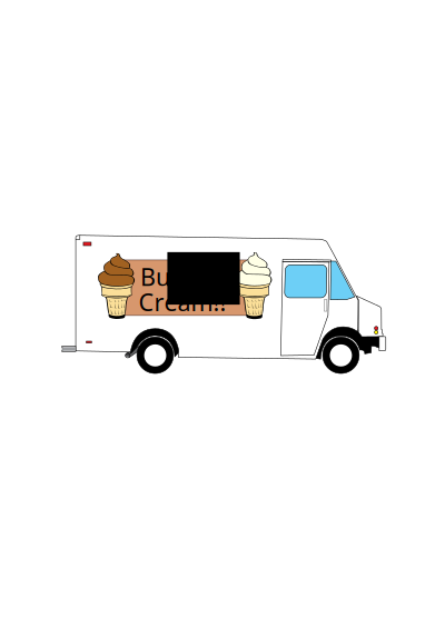 "Buy Ice Cream" truck clipart