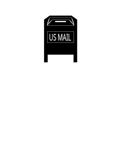 B&W Mailbox clipart