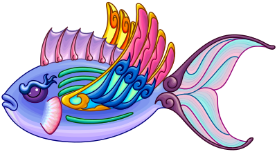 Cá Bay Xanh clipart