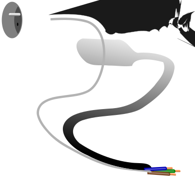Cable with connector clipart