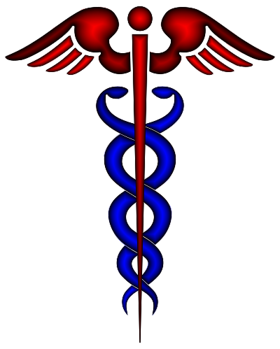 Caduceus Red And Blue clipart