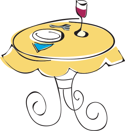 Cafe table clipart