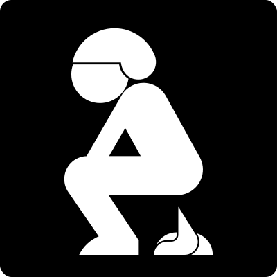 Caganer, icona botó clipart