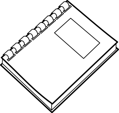 Cahier spirale / spiral notebook clipart