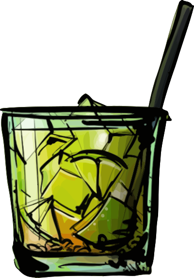 Caipirinha cocktail clipart