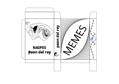 Caja de naipes de memes clipart