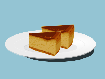 Cake on the plate clipart