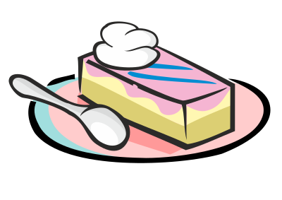 Cake with cream clipart
