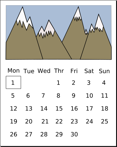 Calendar clipart