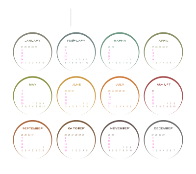 Calendar 2016 clipart