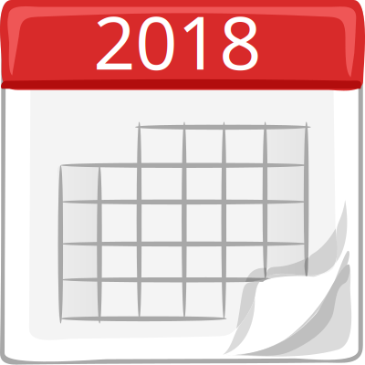 Calendar 2018 clipart