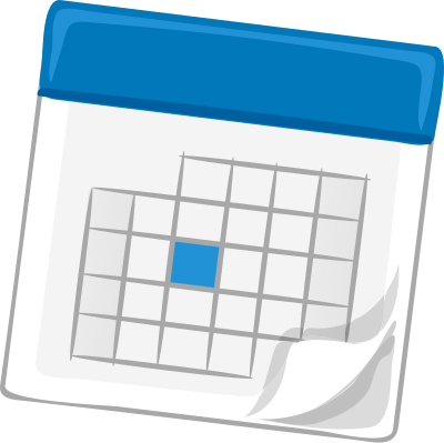 Calendar, blue clipart