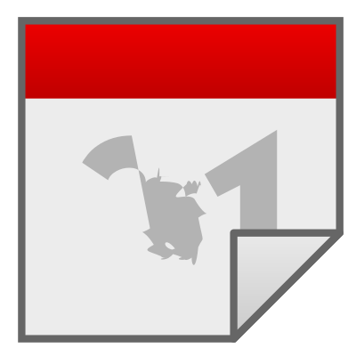 Calendar file icon clipart