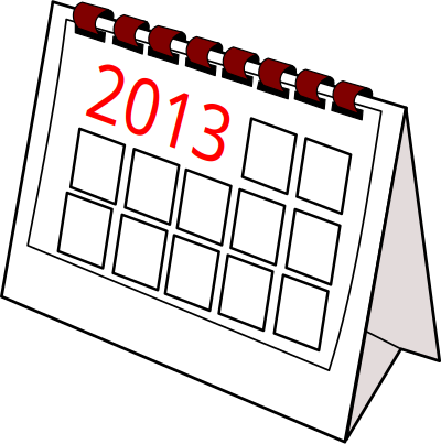 Calendar past year clipart