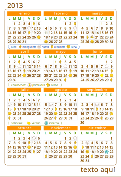 Calendario 2013 Calendar v.2 clipart