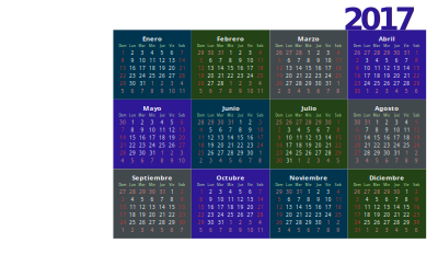 Calendario 2017 clipart