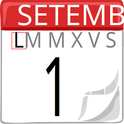 Calendario anual clipart