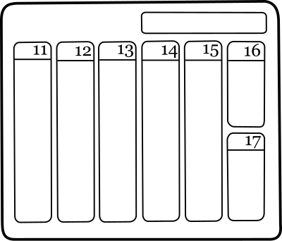 Calendrier semaine / weekly calendar clipart