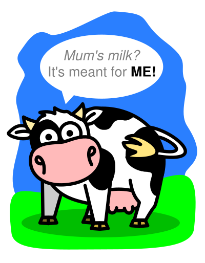 Calf - mum's milk clipart