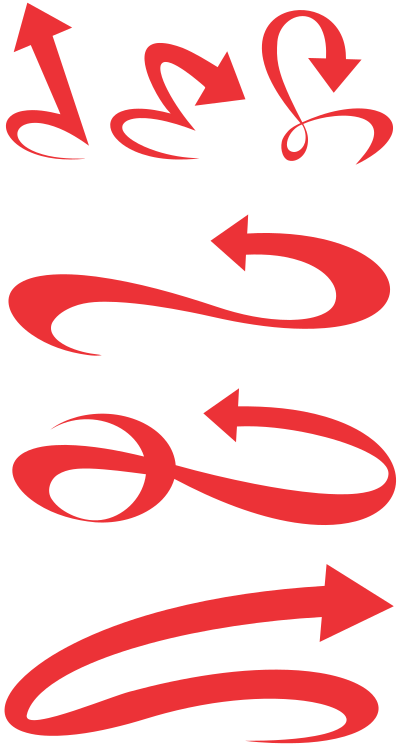 Calligraphic Arrows clipart