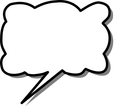 Callout cloud left clipart