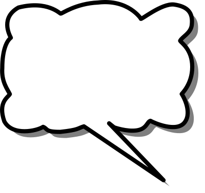 Callout cloud right clipart