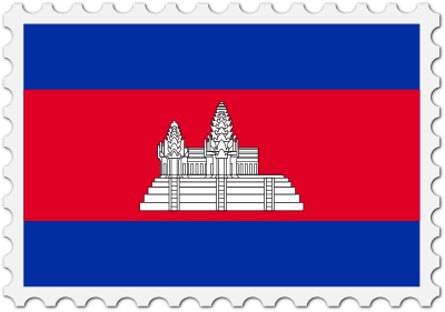 Cambodia flag stamp clipart