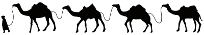 Camel Caravan Silhouette clipart