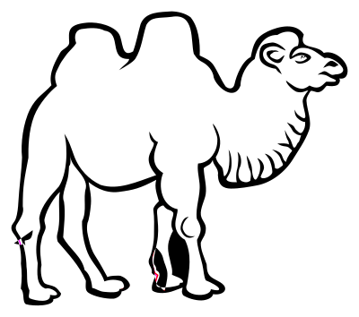 Camel - lineart clipart