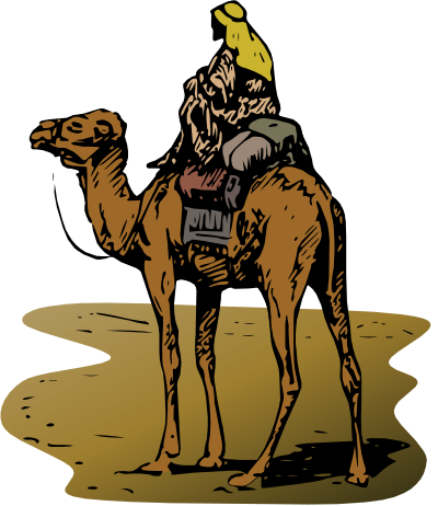 Camel with Rider clipart