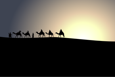 Camels Caravan clipart
