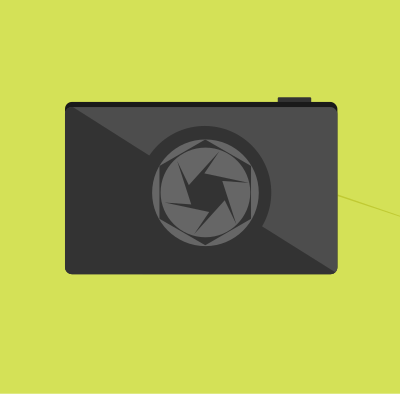 Camera Icon Flat Style clipart